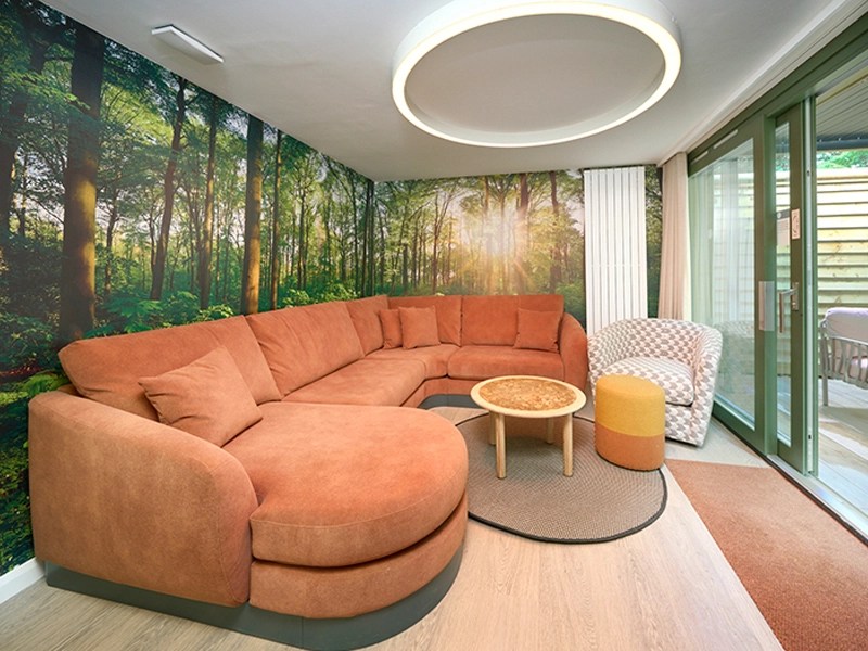 Center Parcs 高端度假屋起居区氛围照明细节