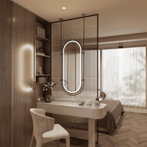 椭圆形悬挂LED浴室镜 UNO-ML-0546-A-MWH-L 主图