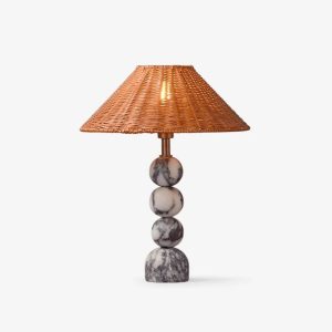 藤编大理石球体台灯 UNO-RB-0208 主图